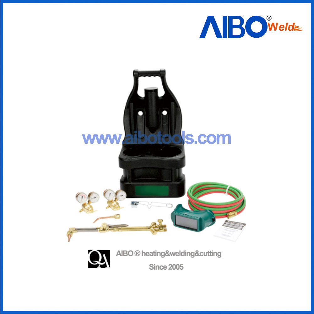 Medium/Heavy Duty Portable Welding/Cutting/Brazing Outfit with Plastic Carrying Stand Plus Oxygen and Acetylene Tanks