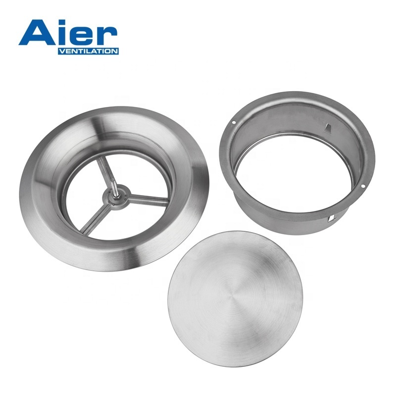 Stainless Steel Air Vent Disc Valve Circular Supply Exhaust Diffuser