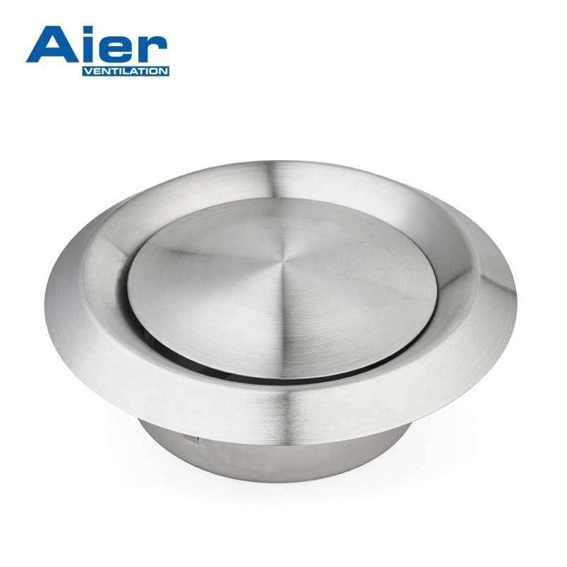 Stainless Steel Air Vent Disc Valve Circular Supply Exhaust Diffuser