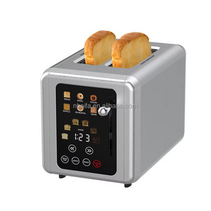 Aifa Digital Bread Toaster Toaster 2 Slice Extra Wide Slot Compact Stainless Steel Toasters