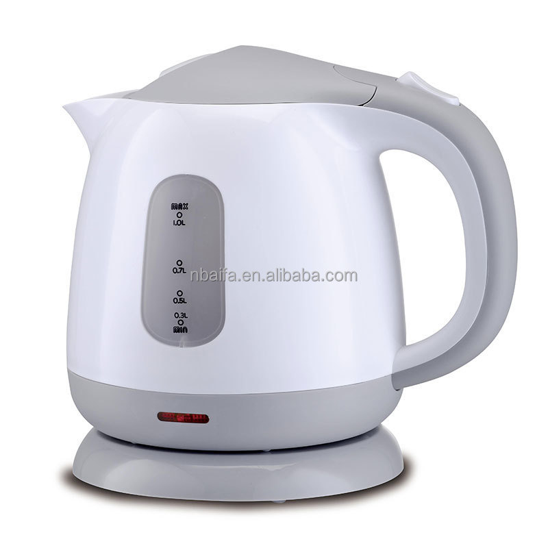 Aifa kitchen appliances small capacity cute tea maker design cordless 1.0L Durable Plastic Electric water Kettle