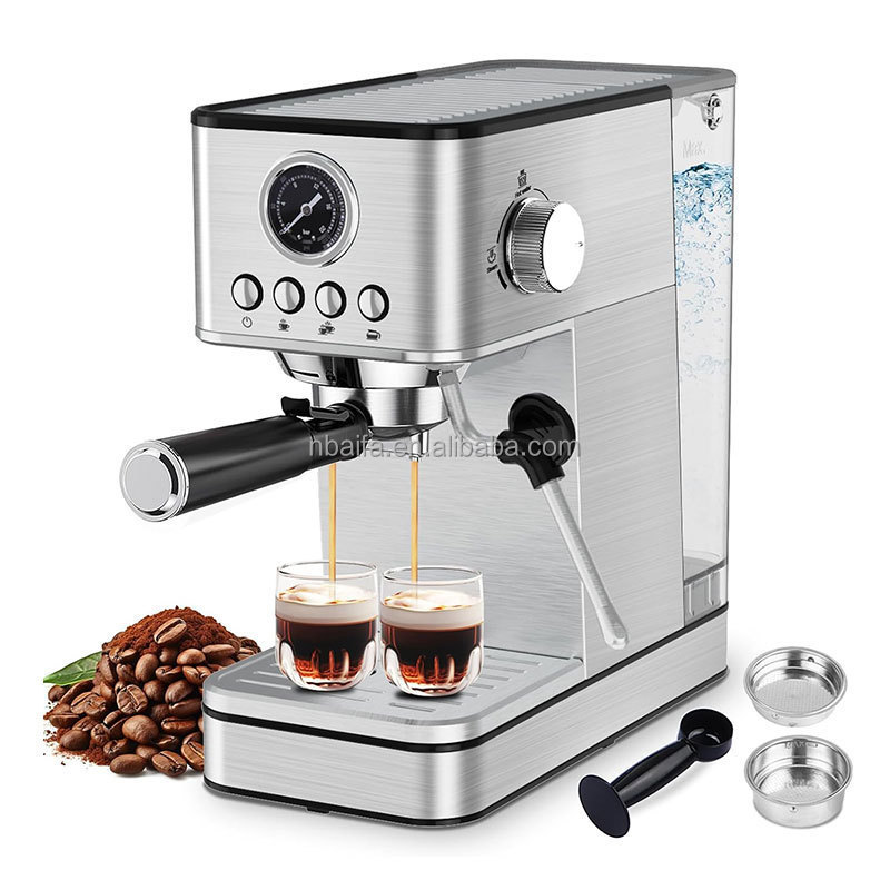 Aifa Espresso Machine 20 Bar Iced Coffee Maker Professional Espresso Maker with Milk Frother Steam Wand Compact Coffee Machine