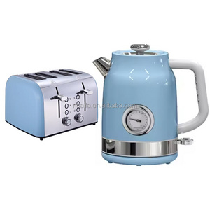 Aifa  Style Stainless Steel 1.7L Electric Tea Kettles and 2 Slices Toaster Set Temperature Control Toaster and Kettle