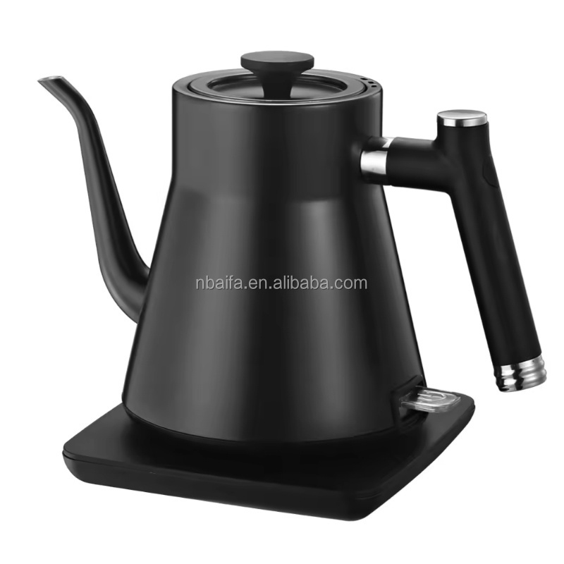 Aifa Electric  High Quality Hot Sale Black Color 304Stainless Steel Pour Over Coffee Drip Kettle Gooseneck Sprout Percolator