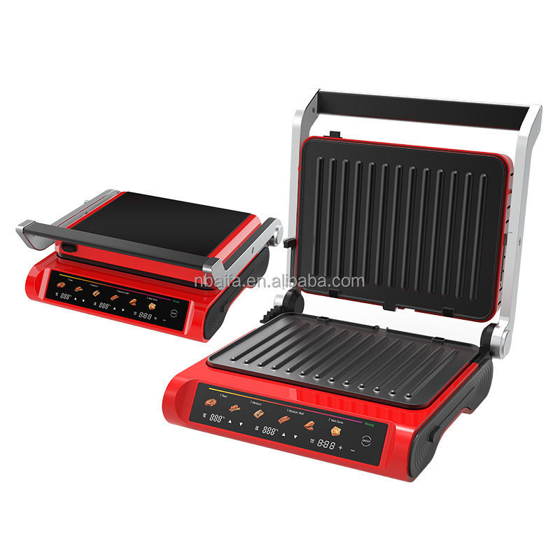 Aifa Luxury Glass panel Sandwich Press Panini Grill& Sandwich Press With Digital Temperature Control Contact grill steak gill