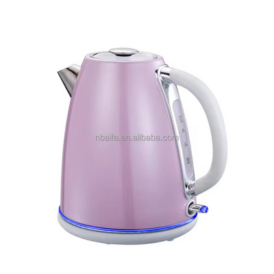 Aifa kitchen appliance 360 degree cordless stainless steel kettle blue LED water boiler teapot electric tea 1.0L glass kettle