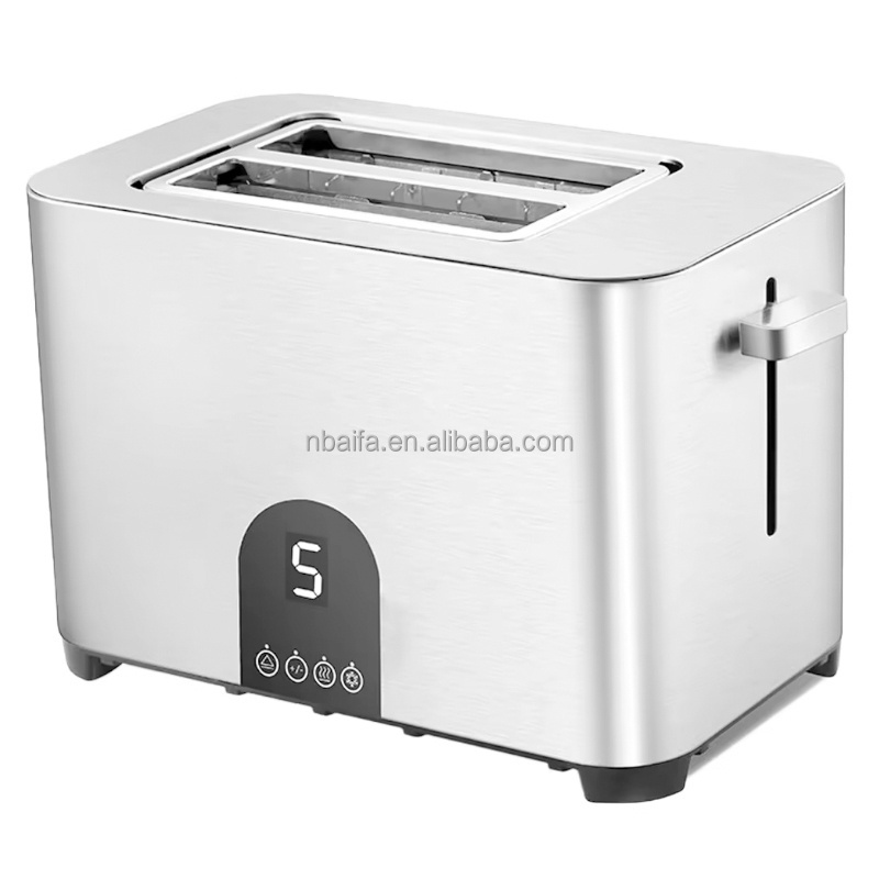 Aifa Digital Bread Toaster Toaster 2 Slice Extra Wide Slot Compact Stainless Steel Toasters