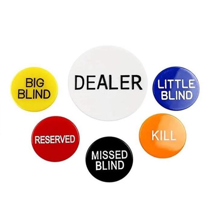 Little Blind, Big Blind, Dealer button and ALL IN Poker Buttons