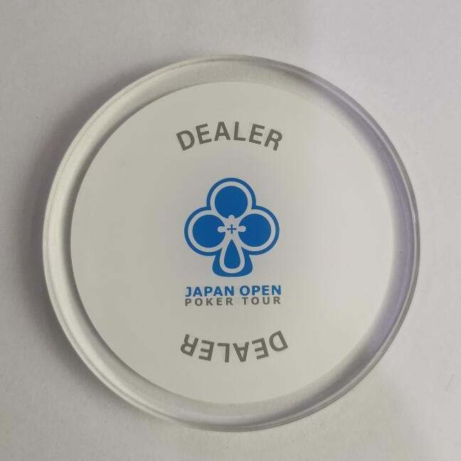 Acrylic Poker Dealer Button, Customized dealer button