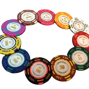 2 tone 13.5G clay monte carlo casino poker chip