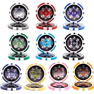 11.5g plastic/clay Laser sticker poker chips