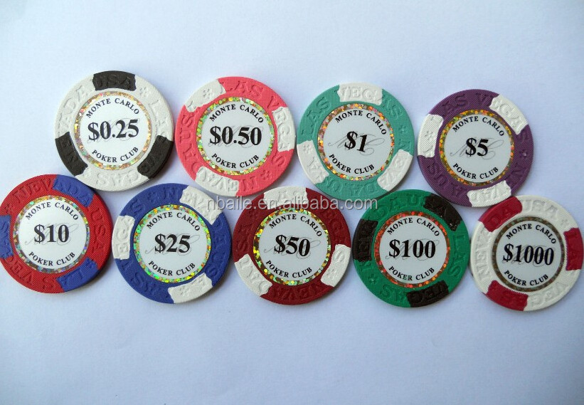 3 tone 14G clay Nevada casino poker chip