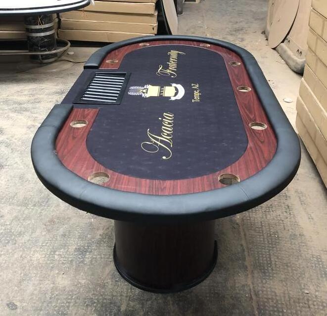 84 Inch Wooden Poker Table with plastic dealer tray