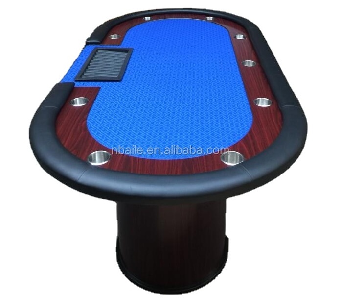 84 Inch Wooden Poker Table with plastic dealer tray