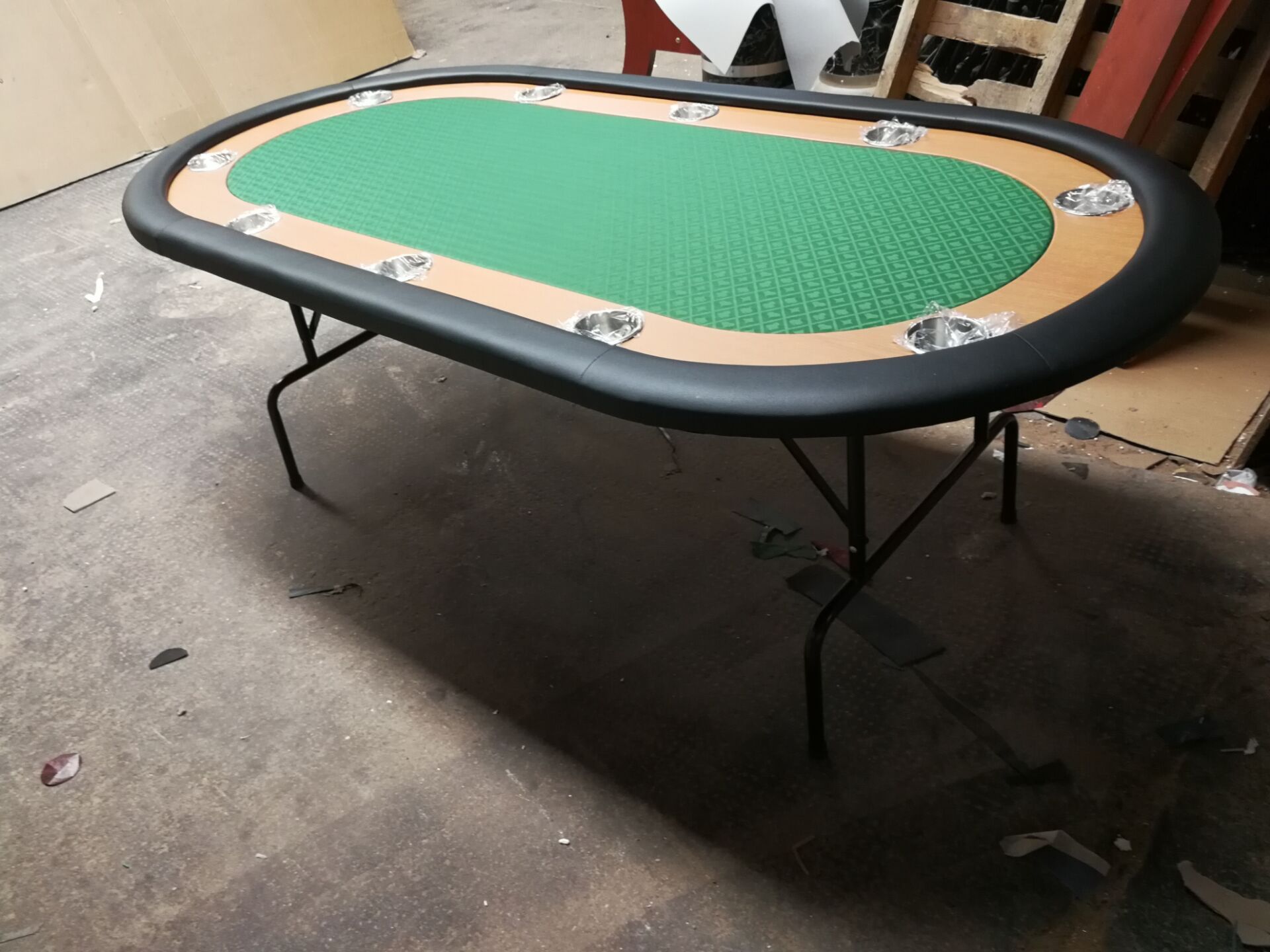 84 Inch Deluxe Folding Poker Table With Folding Steel leg