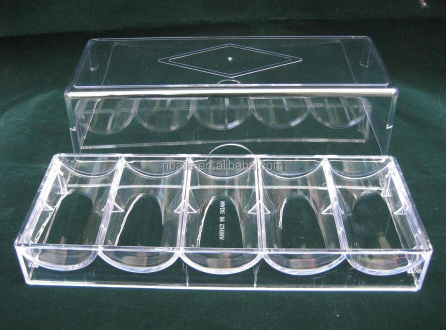 100pcs Acrylic poker chip tray, Casino transparent chip tray