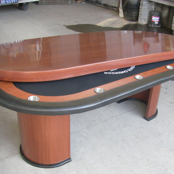 84 Inch Wooden Poker Table with wooden cover