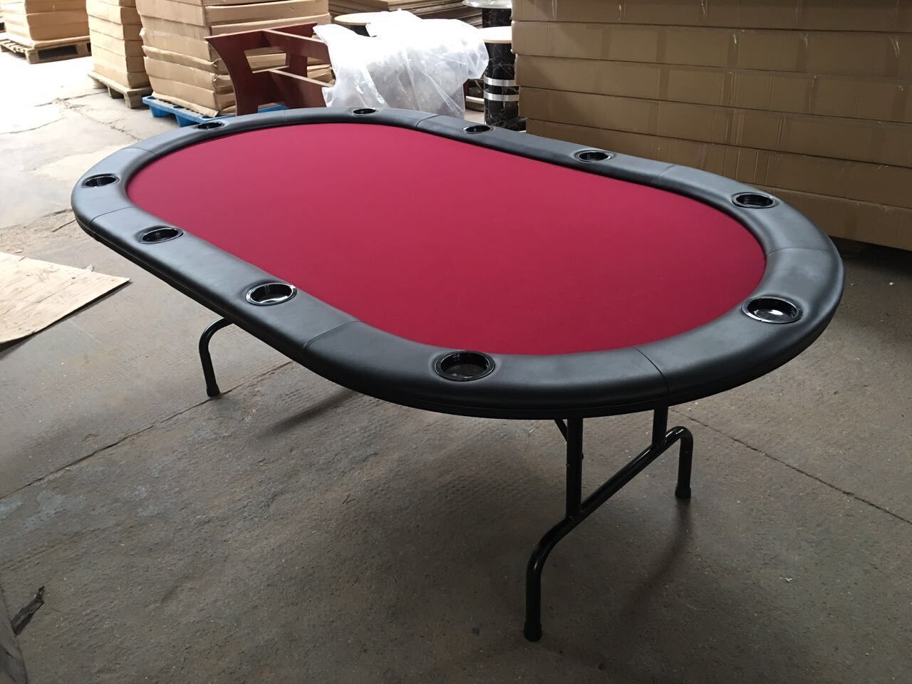 84 Inch Deluxe Folding Poker Table With Folding Steel leg