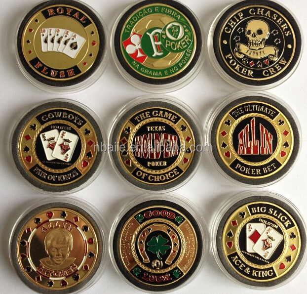 Poker card guard, High Quality Metal Poker Chips(24kt Gold Plated Finished), card guard protector