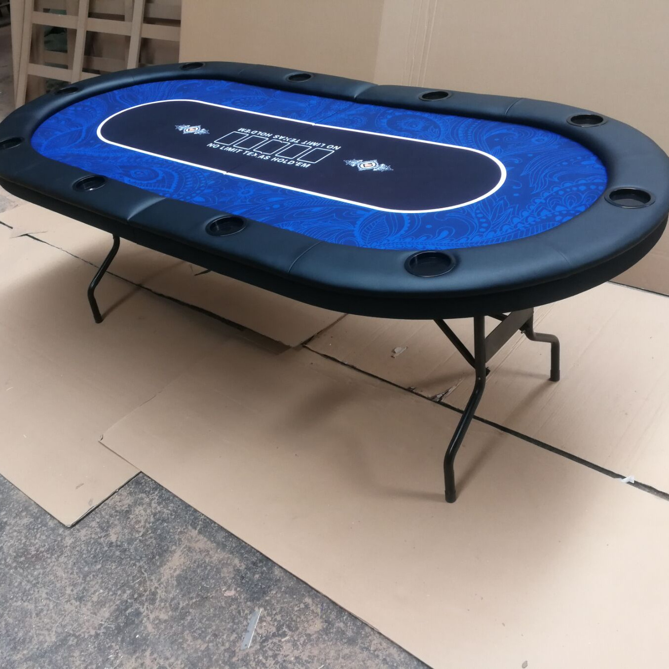 84 Inch Poker Table With Folding Steel leg