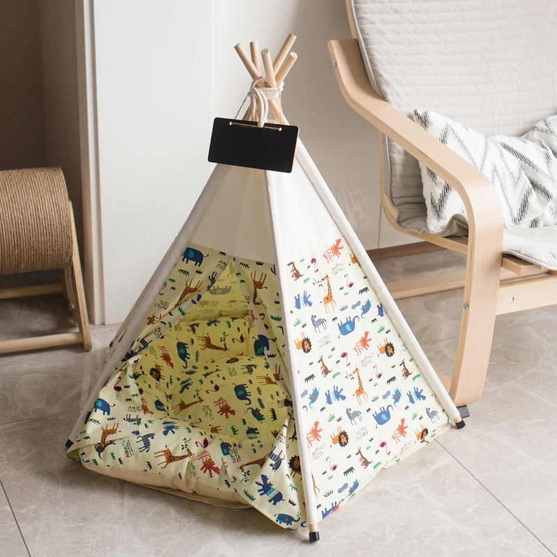 PiCi Paw Durable Large Soft Pet Products Cat Bed Pet Tent House Dog Teepee Foldable Tent for Pet