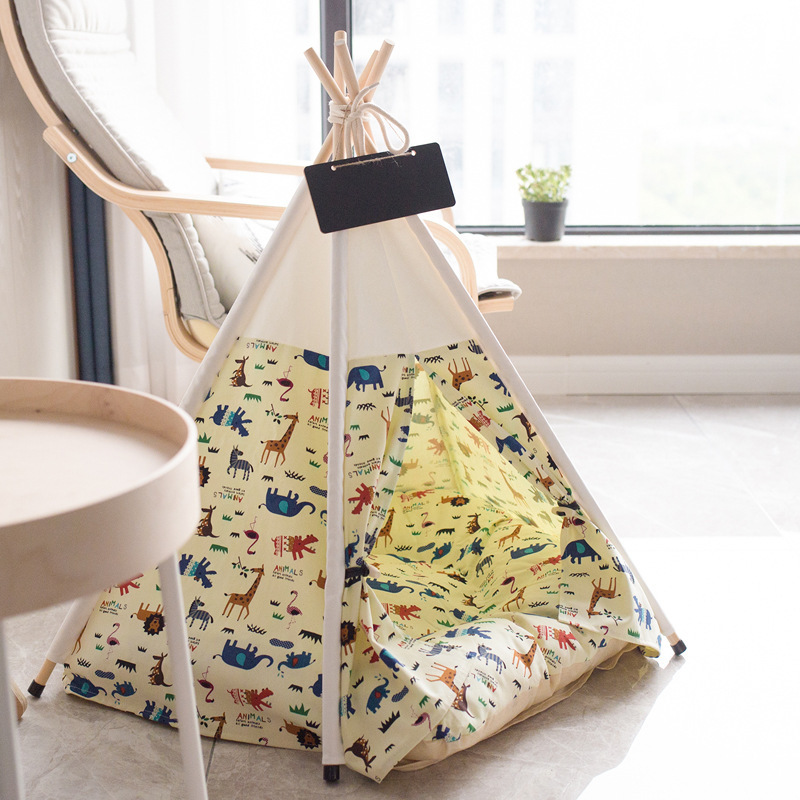 PiCi Paw Durable Large Soft Pet Products Cat Bed Pet Tent House Dog Teepee Foldable Tent for Pet