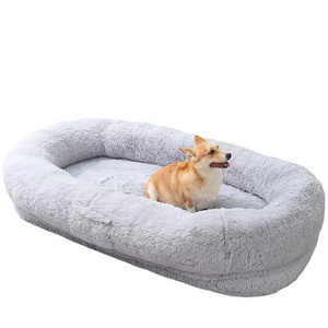 PiCi Paw Super Large Human Dog Bed Beanbag Human-Sized Long Plush Giant Pet Beds for Adults and Pets