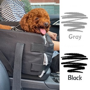 Winter Warm Soft More Stable Center Console Dog Car Seat Puppy Booster Seat with Seatbelt Comfortable Pet Car Carrier Beds