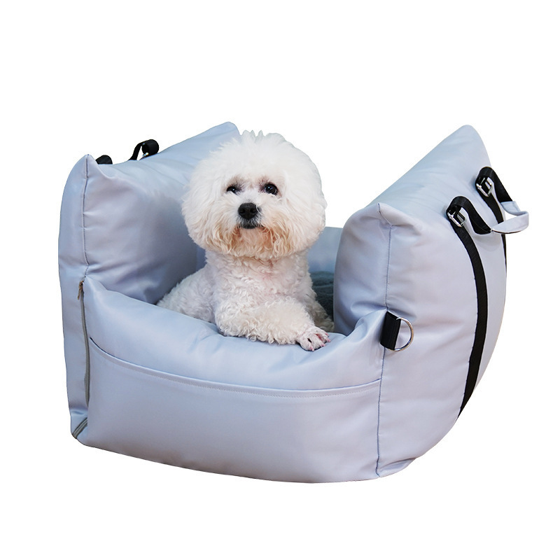 Removable and Washable Dog Booster Car Seat Pet Travel Carrier Bed for Car with Adjustable Straps Pet Car Booster Seat for Small