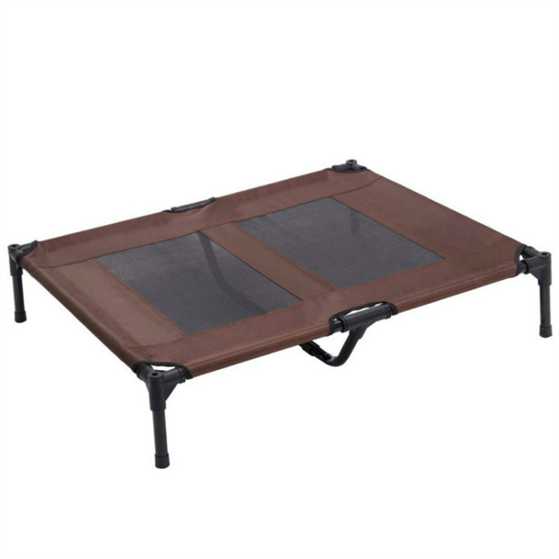 Outdoor Camping Elevated Dog Cot Portable Cooling Raised Pet Beds with Removable Canopy Shade Tent for Beach