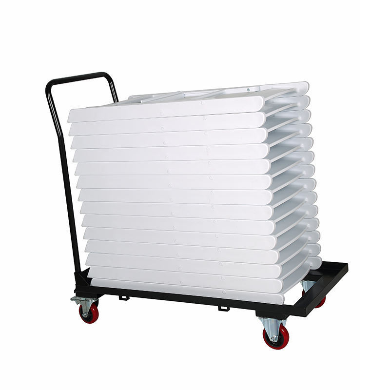 Outdoor Hotel Event Wedding Banquet Seat Stacking Utility Trolley Cart Steel Metal Folding Rolling Storage Handle Trolley