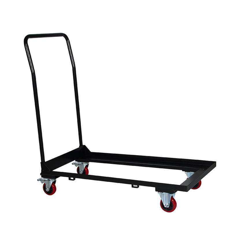 Outdoor Hotel Event Wedding Banquet Seat Stacking Utility Trolley Cart Steel Metal Folding Rolling Storage Handle Trolley