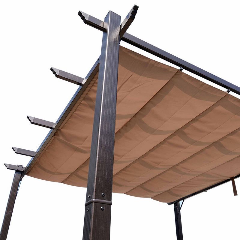 AJUNION Aluminum Patio Pergola Backyard Shade Shelter Outdoor Retractable Pergola Canopy