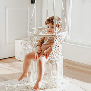 Outdoor Indoor Garden Patio Folding Portable Hanging Cotton Rope Baby Kids Children Infants Hammock Swing Chair