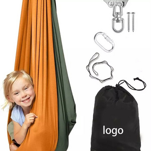 Outdoor Indoor Patio Hanging Portable Folding Kids Children Double Therapy Sensory Aerial Yoga Hammock Swing