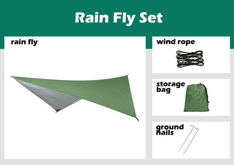 Outdoor Garden Parachute Portable Lightweight Folding Nylon Camping Hammocks with Mosquito Net