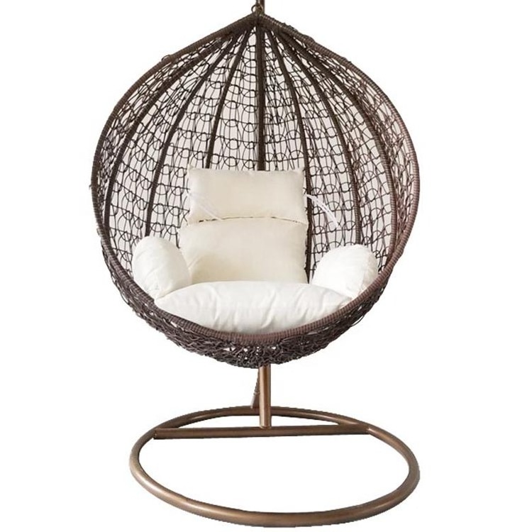 Outdoor Balcony Garden Living Room silla colgante PE Wicker Rattan Single Person Hanging Swing Egg Chair