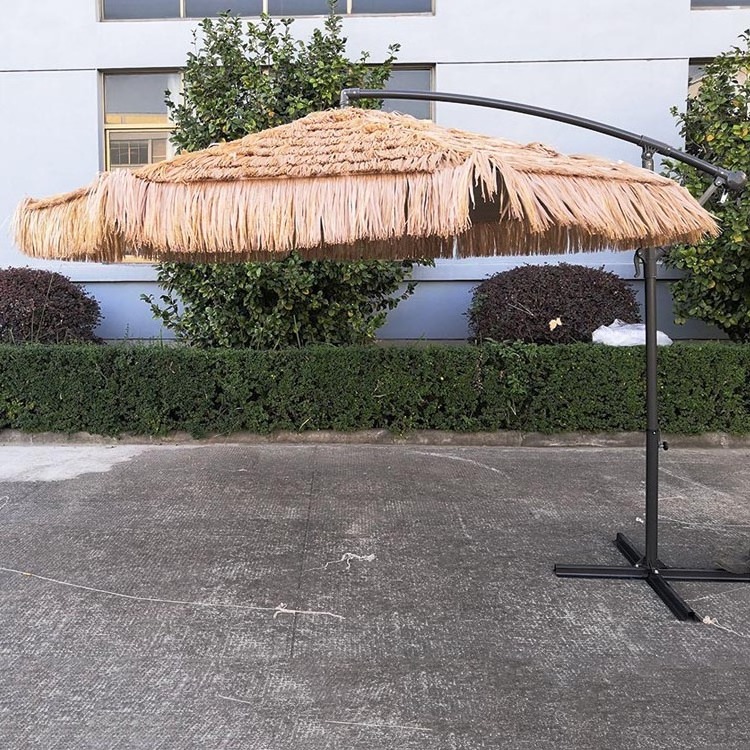 Outdoor Garden Beach Patio Heavy Duty Straw Roman Parasol Big Size Aluminium Sun Banana Umbrella