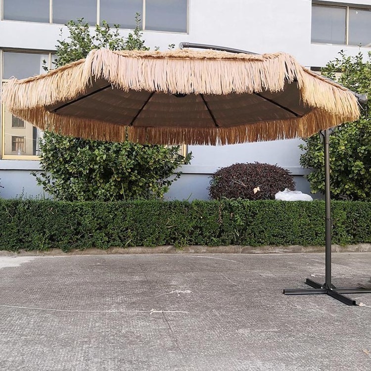 Outdoor Garden Beach Patio Heavy Duty Straw Roman Parasol Big Size Aluminium Sun Banana Umbrella