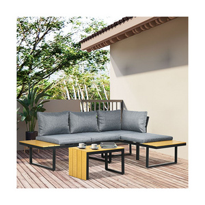 AJUNION Aluminum Outdoor Furniture Modular Garden Sofa Set Outdoor Corner Lounge Set