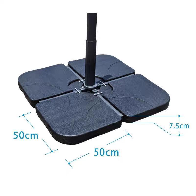 AJUNION 4 Pcs Heavy Duty Plastic Umbrella Base Parasol Base Stand with Water or Sand Filled