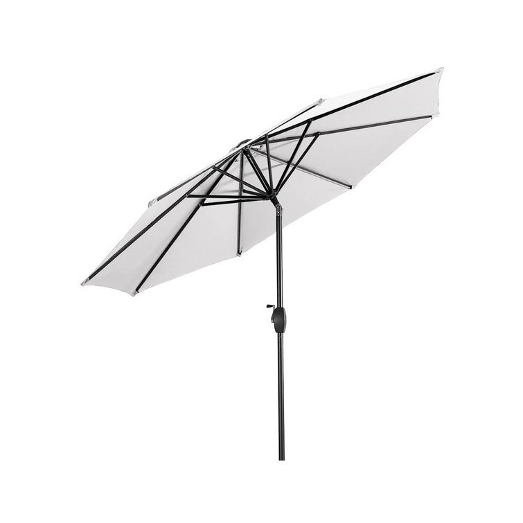 AJUNION 9ft Outdoor Offset Umbrella Sun Shade Patio Umbrella Poolside Cafe Market Umbrella