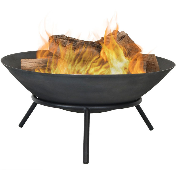 Outdoor Patio Backyard Garden Bonfire Camping Round Steel Portable Wood Burning Firepit Charcoal Fire Pit Bowl with Stand