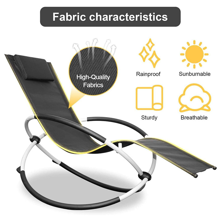 Indoor Outdoor Beach Garden Patio Folding Zero Gravity Rocking Chair Sun Recliner Lounger Chair