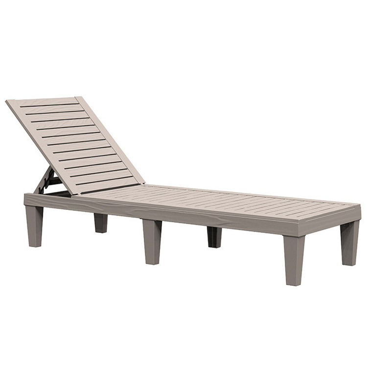 Outdoor Beach Patio Hotel Chaise Lounge Sun Bed tumbona Swimming Pool Plastic Stackable Sun Lounger Chair