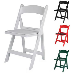 Wedding Banquet Hotel Restaurant Garden Furniture White Resin Plastic Wimbledon Folding Chairs for Event