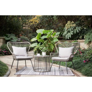 AJUNION 2 Seating Patio Furniture Wicker Rattan Chair Rattan Bistro Set for Poolside Backyard