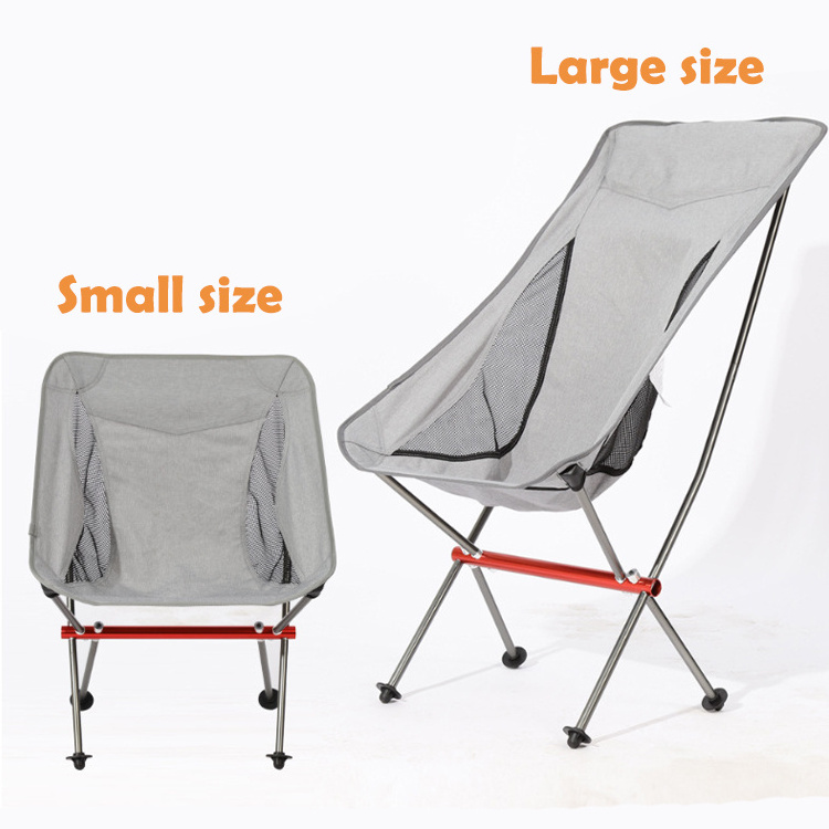 Outdoor Hiking Traveling Aluminium Lightweight Back Mesh Portable Folding Camping Moon Chair