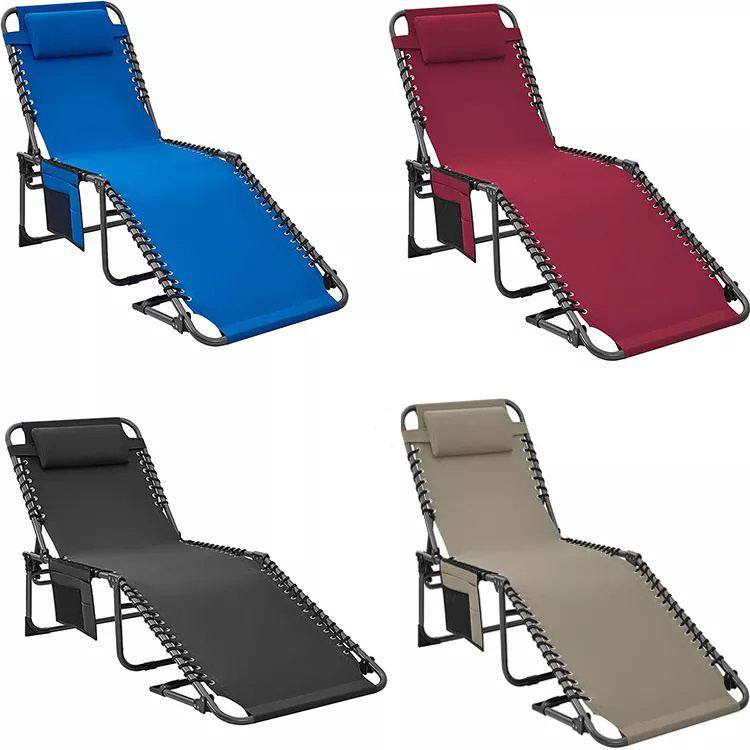 Outdoor Patio Garden Beach Portable  Camping Folding Lightweight Adjustable Chaise sun lounger Chair