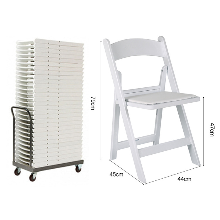 Wedding Banquet Hotel Restaurant Garden Furniture White Resin Plastic Wimbledon Folding Chairs for Event